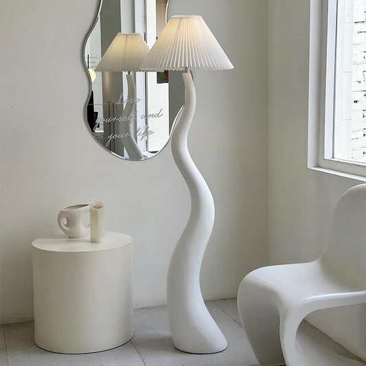 Sculptural Ceramic Floor Lamp - A Modern Art Piece