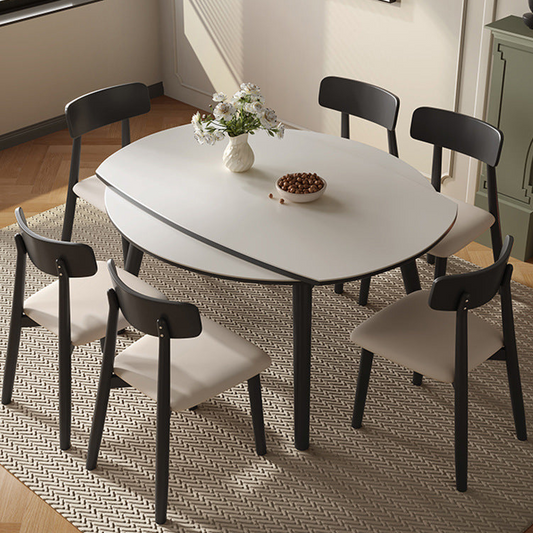 Modern Extendable Dining Table with Unique Split-Top Design