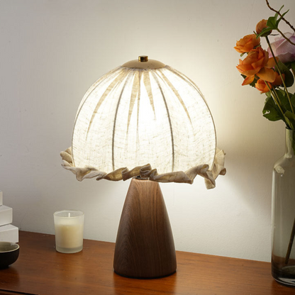 Rustic Fabric Shade Table Lamp - A Touch of Cozy Elegance