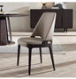 Modern Dining Chair with Sleek Design - Leather Upholstered Chair with Wooden Legs