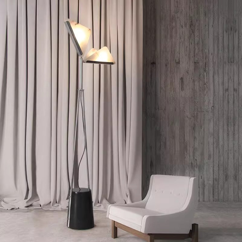 Sculptural Triangular Floor Lamp - A Modern Masterpiece