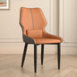 Modern Dining Chair with Contrast Leather Upholstery - Sleek Design with Wooden Legs