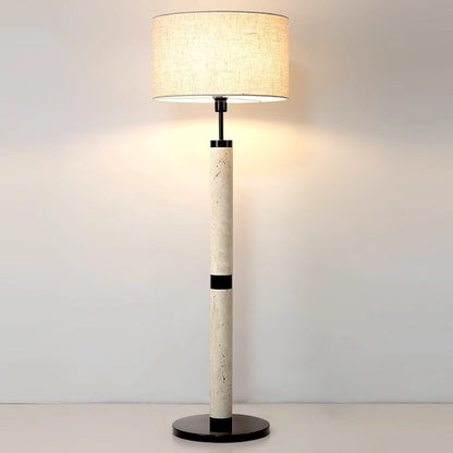 Marble and Fabric Floor Lamp - A Modern Classic