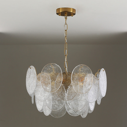 Modern Glass Disc Chandelier - Sleek and Stylish Design