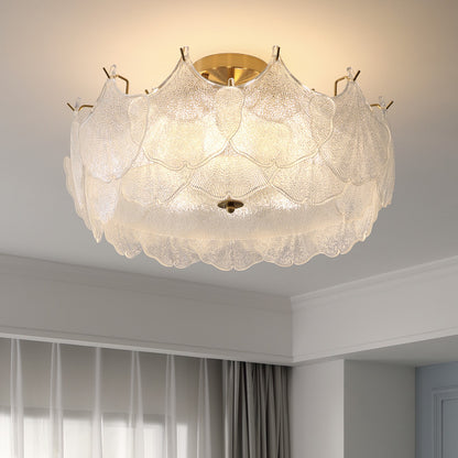 Serene Lotus Flush Mount Ceiling Light - A Touch of Nature