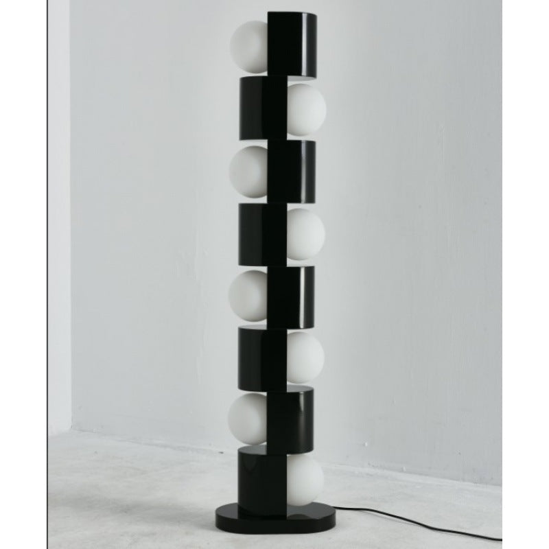 Mid-Century Modern Stacked Sphere Floor Lamp - A Retro Chic Statement