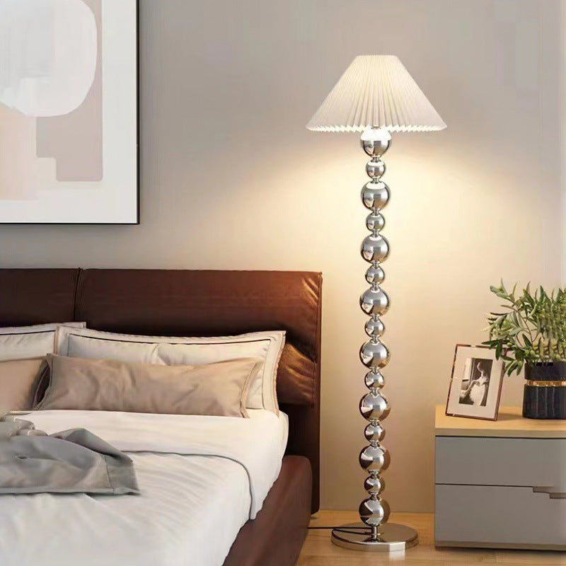 Modern Metallic Bead Floor Lamp - A Playful and Elegant Design