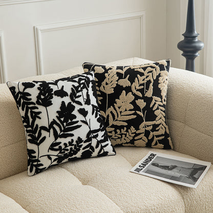 Embroidered Floral Throw Pillow - A Touch of Elegance