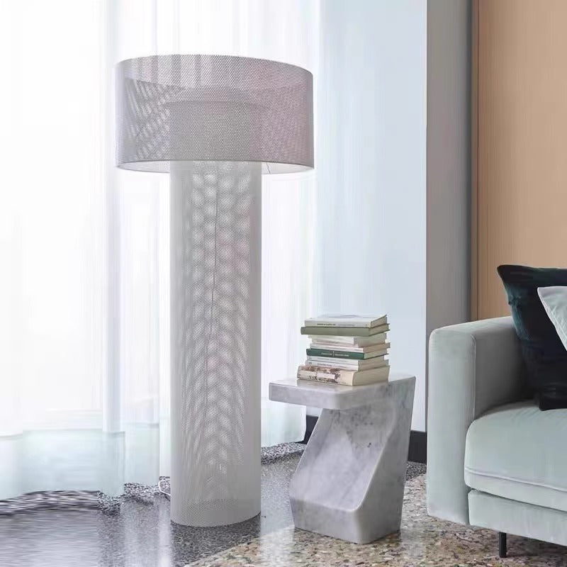 Modern Perforated Metal Floor Lamp - A Minimalist Statement