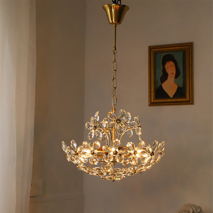 Floral Crystal Chandelier - Romantic and Elegant