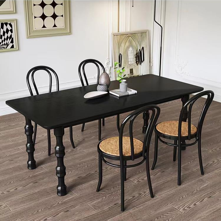 Rustic Solid Wood Dining Table - Natural Beauty