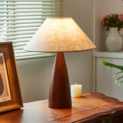 Mid-Century Modern Table Lamp with Conical Shade - A Timeless Classic