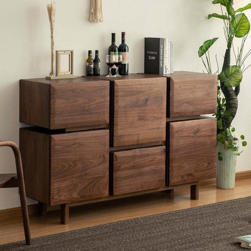 Modern Minimalist Sideboard with Unique Cubed Design