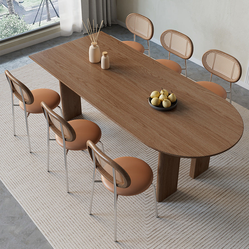 Modern Oval Dining Table with Unique Base - Sleek and Stylish