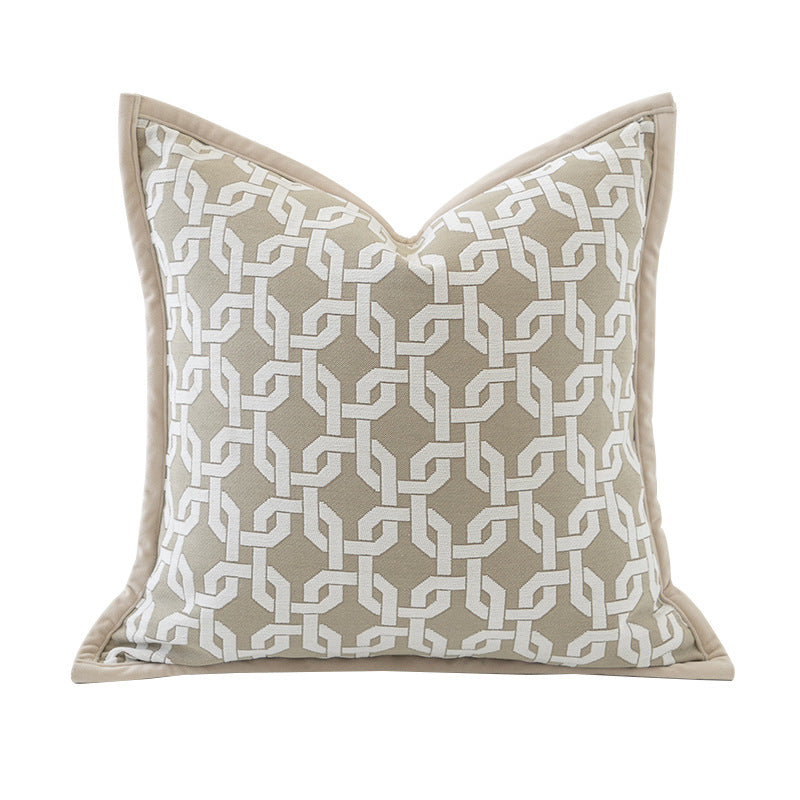 Elegant Geometric and Leopard Print Pillow- A Touch of Luxury