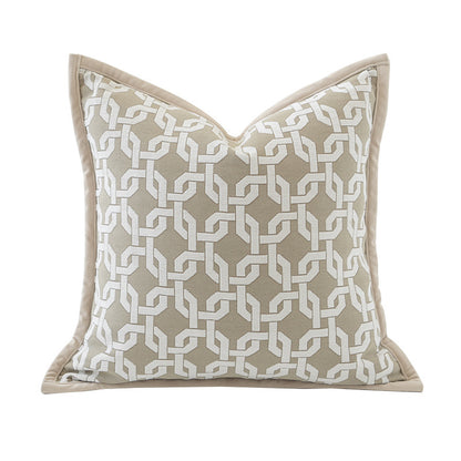 Elegant Geometric and Leopard Print Pillow- A Touch of Luxury