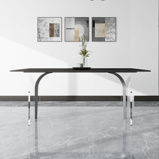 Modern Dining Table with Acrylic Legs - Sleek Design, Durable Top