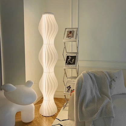 Sculptural Pleated Floor Lamp - A Modern Art Piece