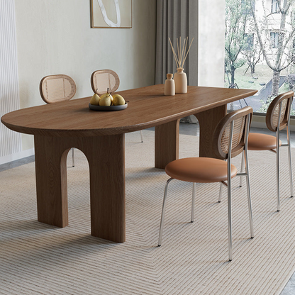 Modern Oval Dining Table with Unique Base - Sleek and Stylish