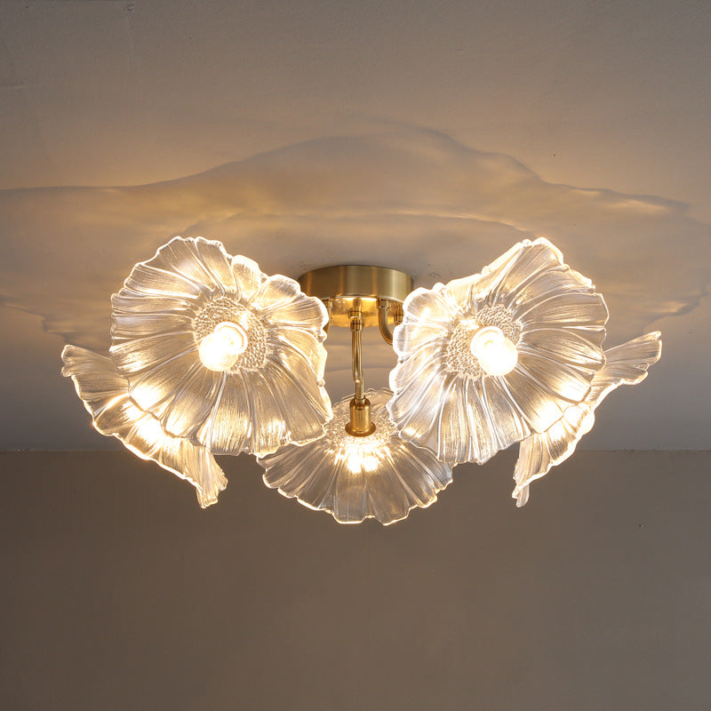 Whimsical Floral Flush Mount Ceiling Light - A Touch of Romance