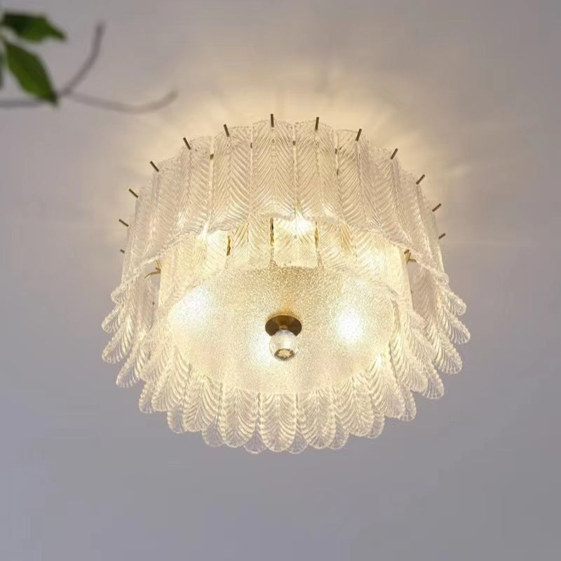 Elegant Leaf-Shaped Flush Mount Ceiling Light - A Touch of Nature