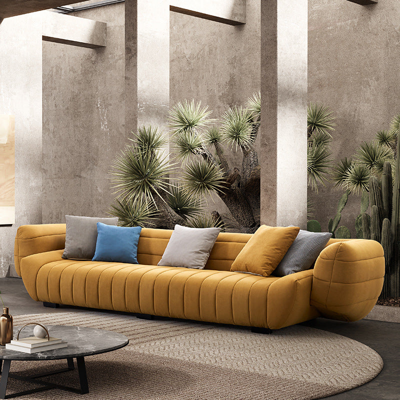 Bold Yellow Modular Sofa with Organic Curves