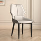 Modern Dining Chair with Contrast Leather Upholstery - Sleek Design with Wooden Legs