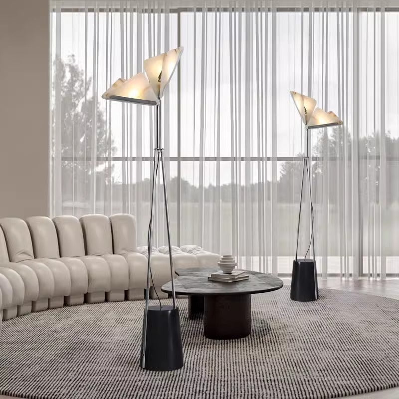 Sculptural Triangular Floor Lamp - A Modern Masterpiece