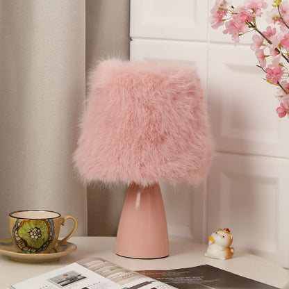 Cozy Furry Table Lamp - A Touch of Winter Warmth