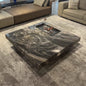 Large Luxury Marble Coffee Table - Modern Square Low Profile Centre Table