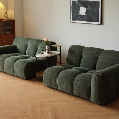 Modern Modular Sofa with Textured Fabric and Relaxed Design