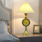 Vintage Table Lamp with Built-in Clock - A Timeless Classic