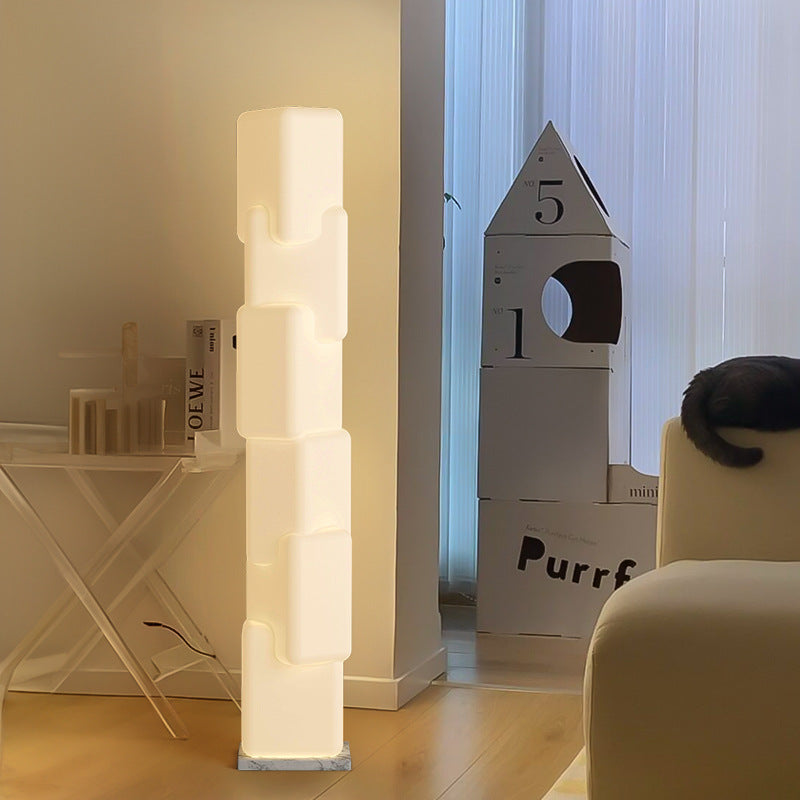 Modern Stacked Cube Floor Lamp - A Minimalist Statement