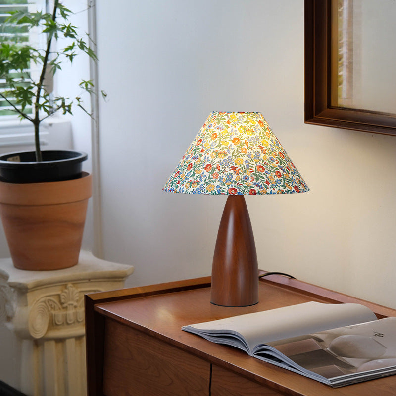 Mid-Century Modern Table Lamp with Conical Shade - A Timeless Classic