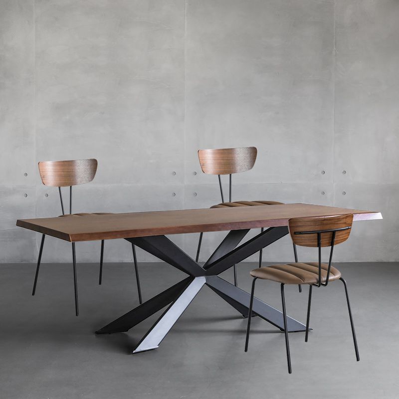 Industrial X-Base Dining Table - Modern and Edgy