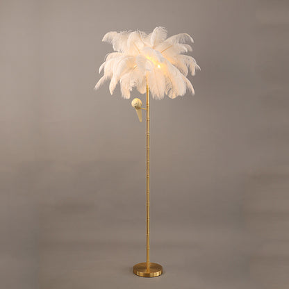 Luxurious Feather Floor Lamp - A Touch of Glamour