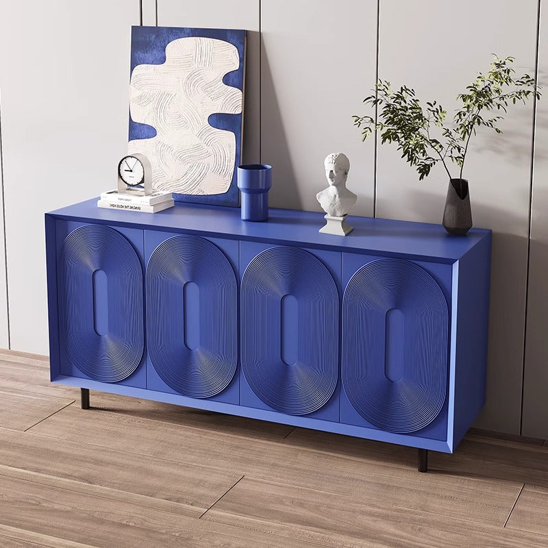 Modern Sideboard with Unique Oval Embossed Design