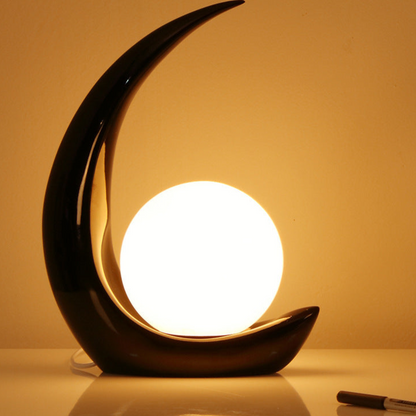 Modern Crescent Moon Table Lamp - A Celestial Touch