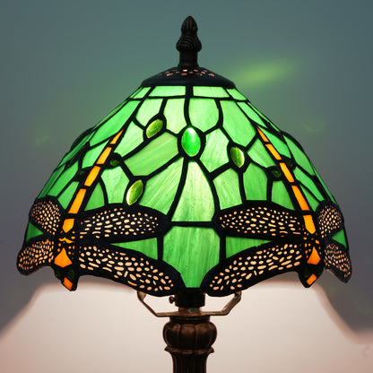 Dragonfly Stained Glass Table Lamp - A Touch of Vintage Elegance