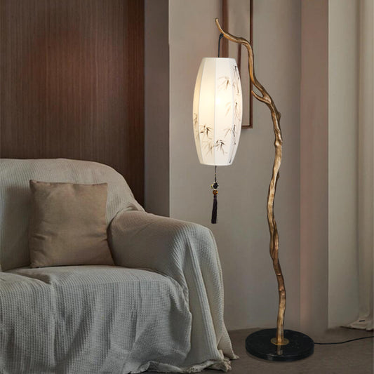 Oriental Bamboo Floor Lamp - A Touch of Asian Elegance