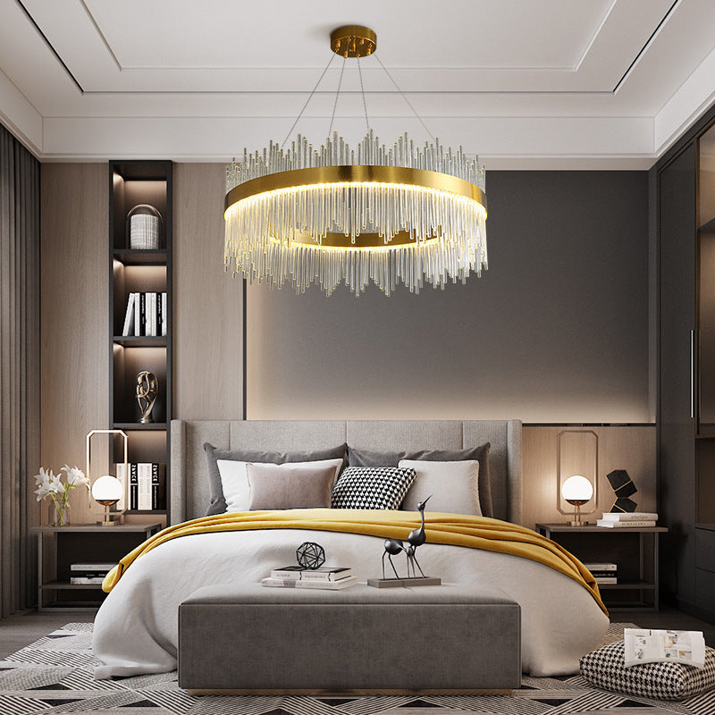 Modern Crystal Rod Chandelier - Sleek and Stylish Design