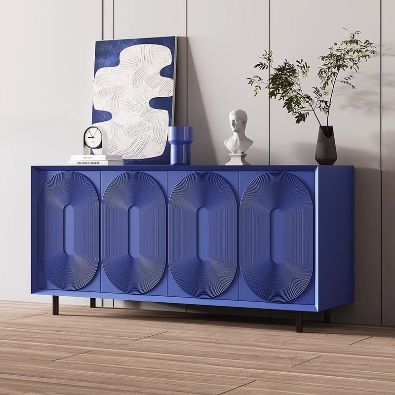 Modern Sideboard with Unique Oval Embossed Design