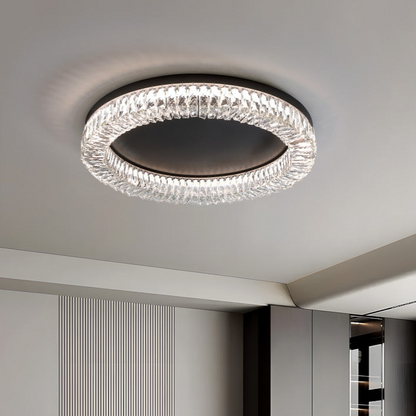 Modern Crystal Halo Ceiling Light - Sleek and Stylish Design