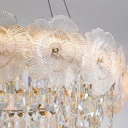 Modern Crystal Petal Chandelier - A Touch of Elegance