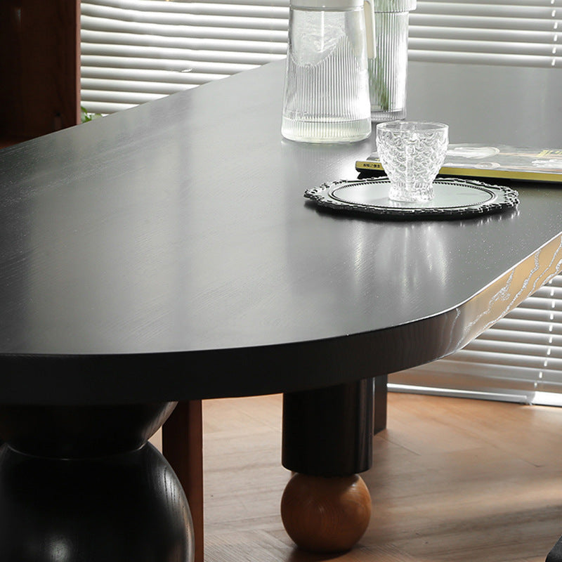 Modern Minimalist Oval Dining Table with Unique Base