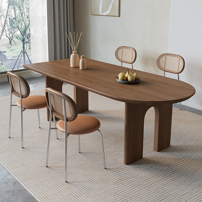 Modern Oval Dining Table with Unique Base - Sleek and Stylish