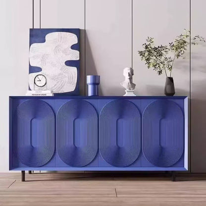 Modern Sideboard with Unique Oval Embossed Design