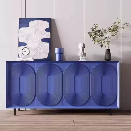 Modern Sideboard with Unique Oval Embossed Design