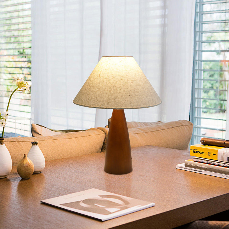 Mid-Century Modern Table Lamp with Conical Shade - A Timeless Classic