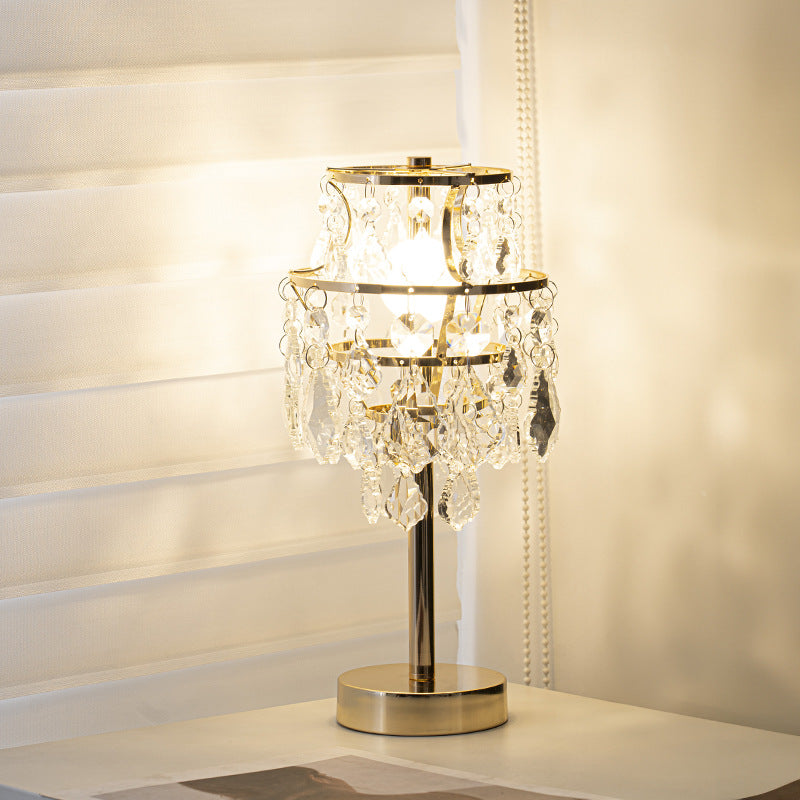 Crystal Chandelier Table Lamp - A Touch of Glamour